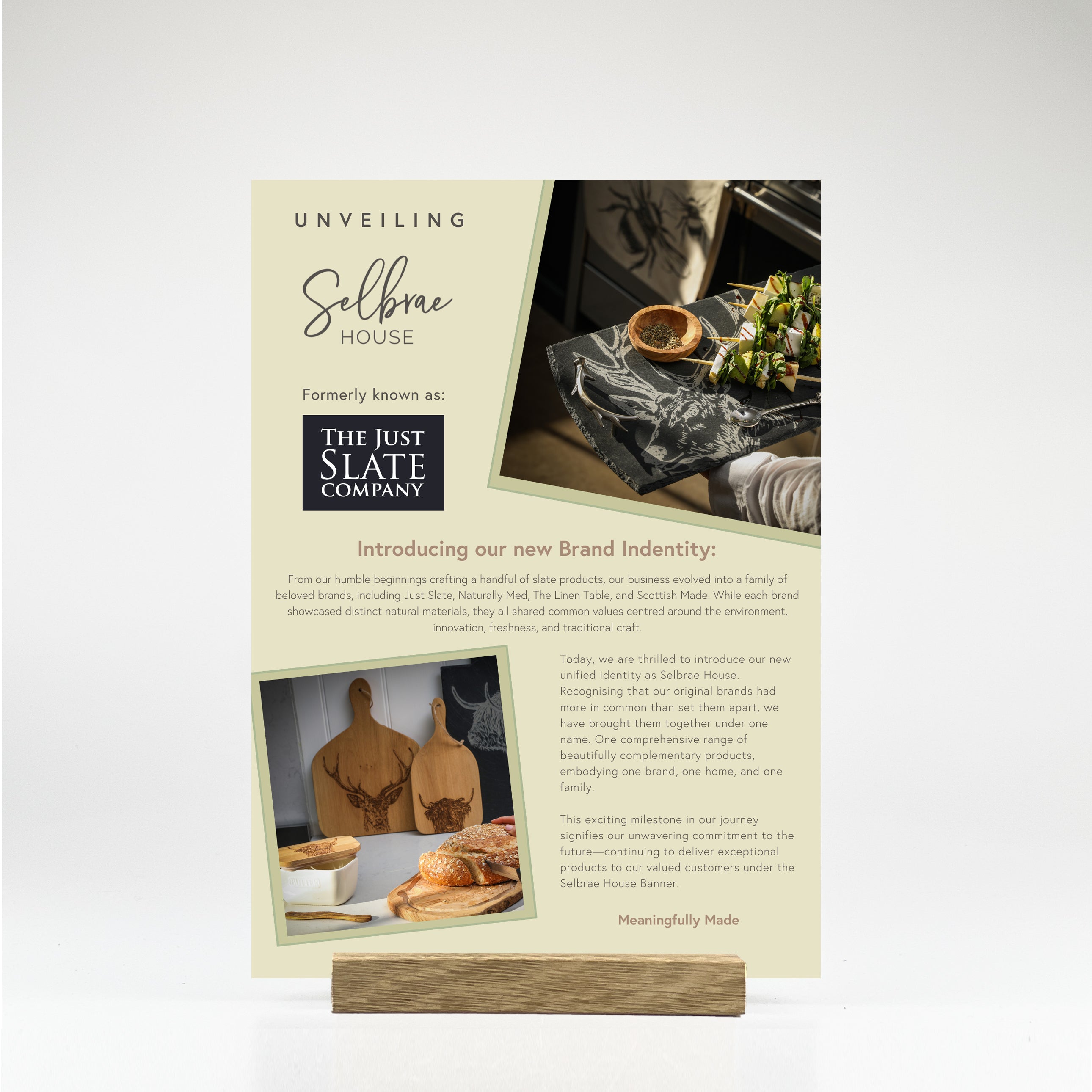 A4 POS With Oak Base - Rebrand Info