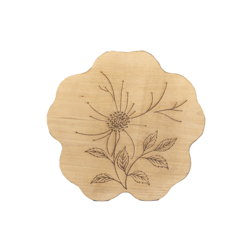 Flower Framed Beech Serving Board