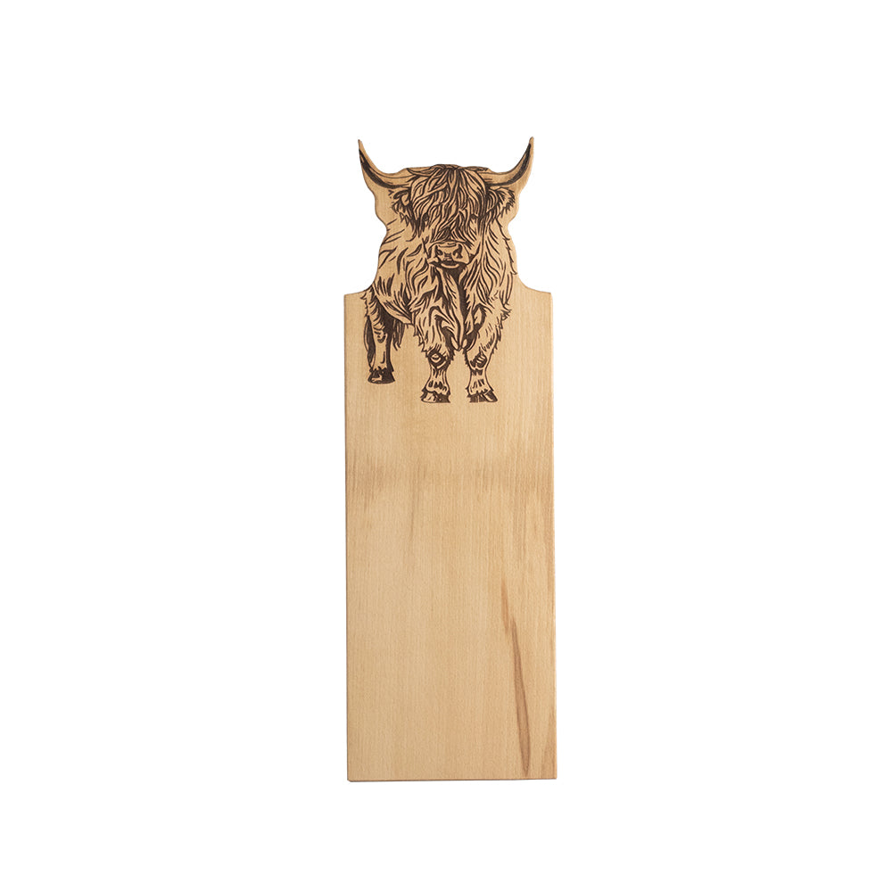 Highland Cow Framed Beech Serving Board - Medium
