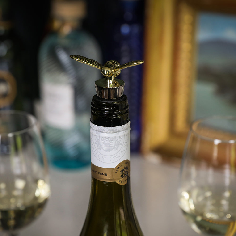 Gold Bee Bottle Stopper