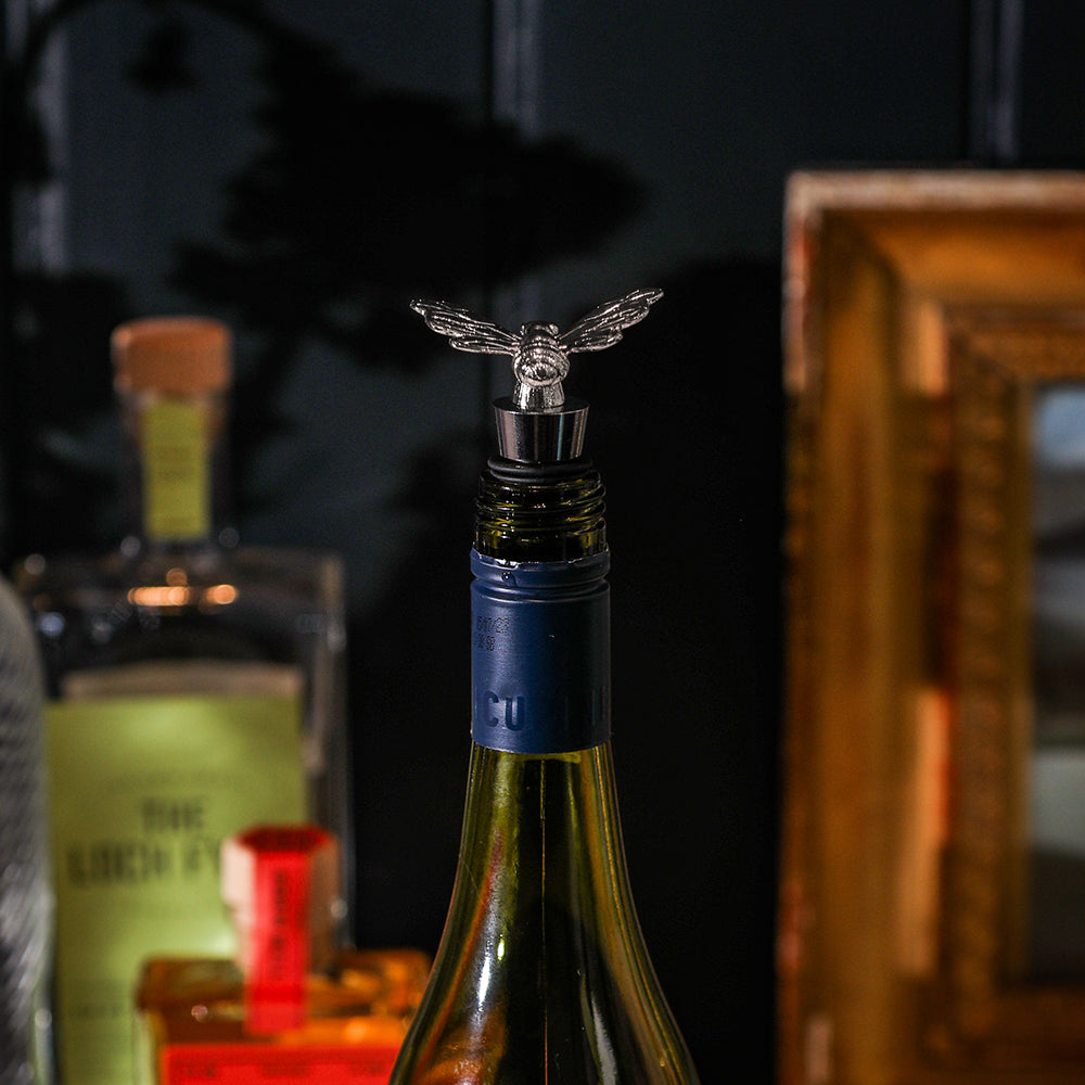 Silver Bee Bottle Stopper