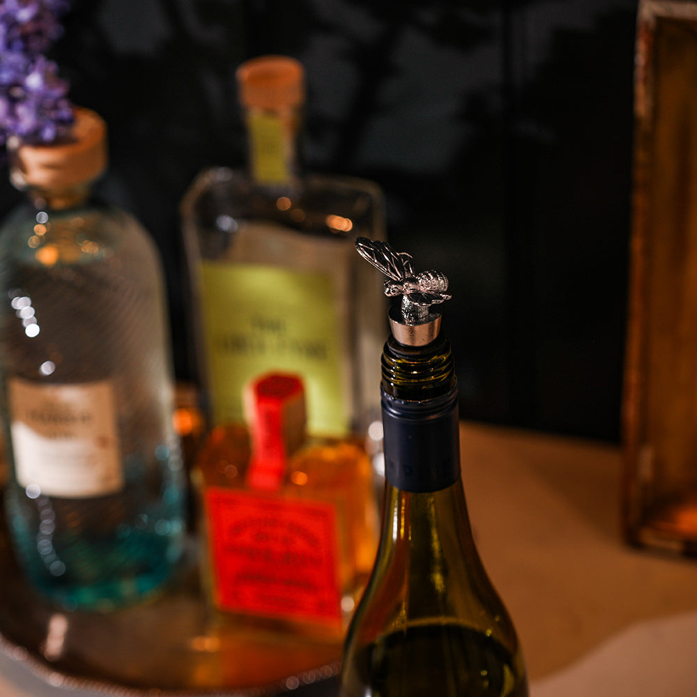 Silver Bee Bottle Stopper