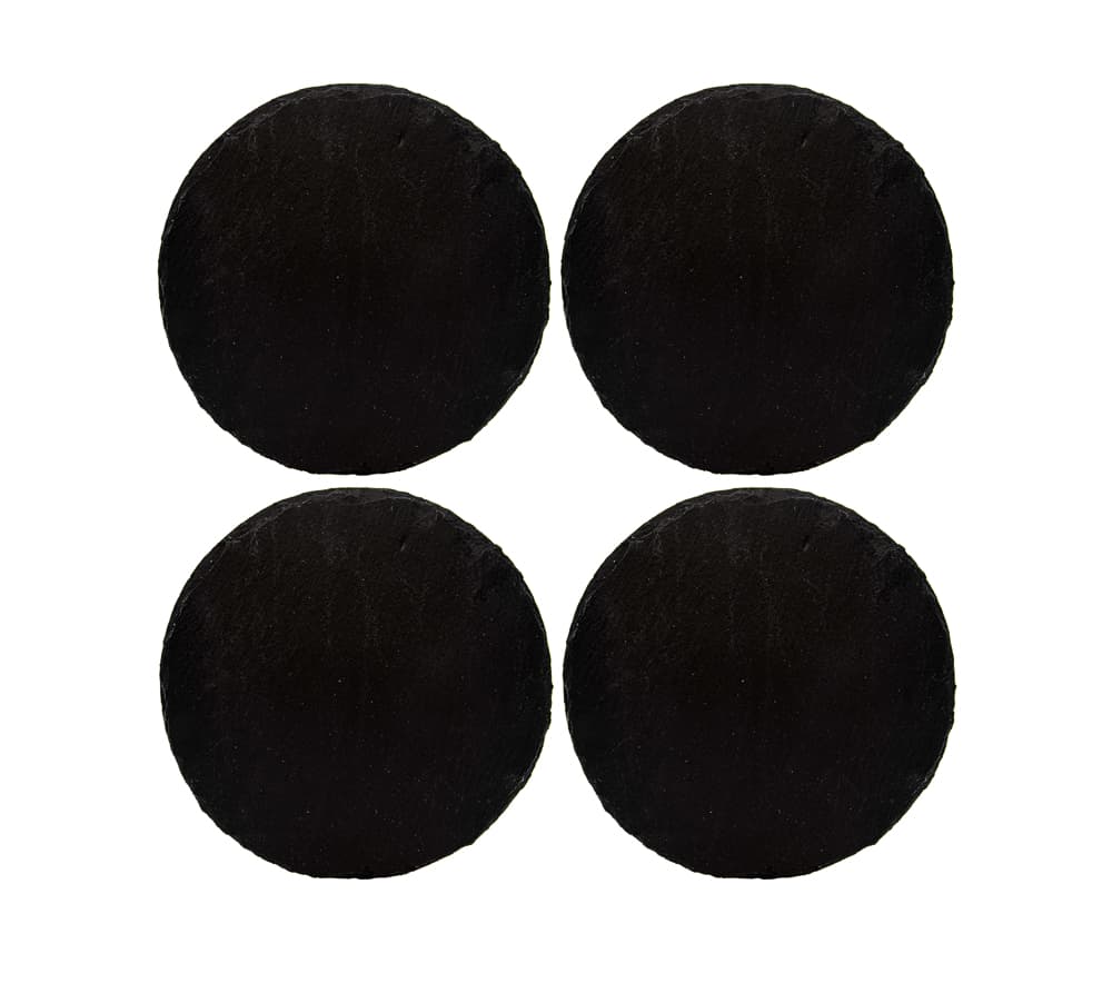 Round Slate Coasters - Set of 4