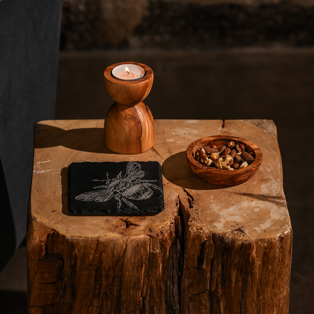 Bee Single Slate Coaster