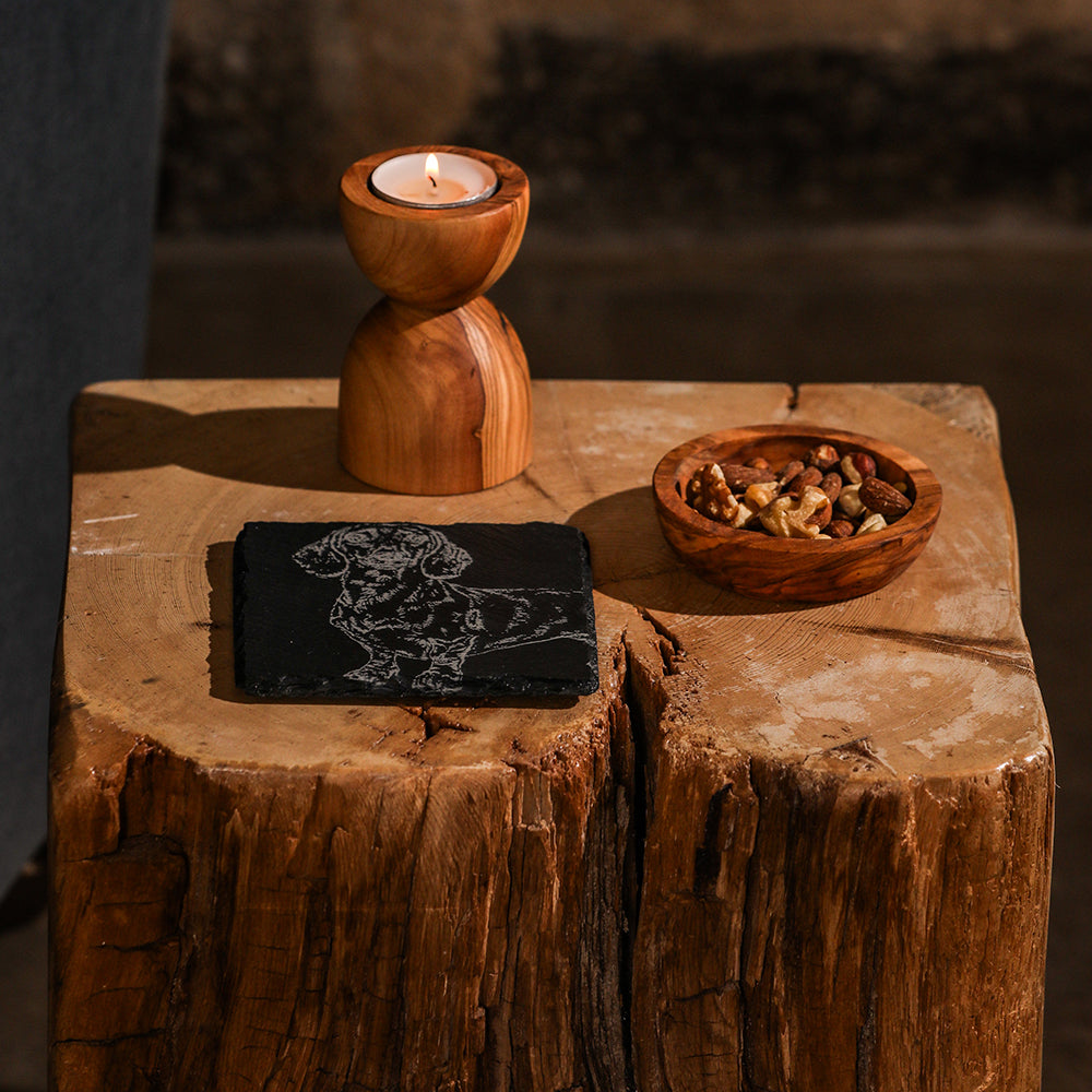 Dachshund Single Slate Coaster