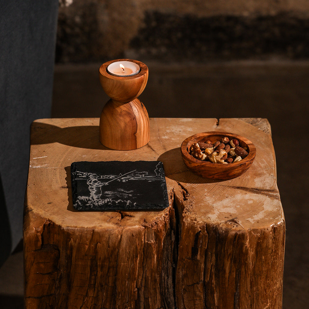 Fishing Single Slate Coaster