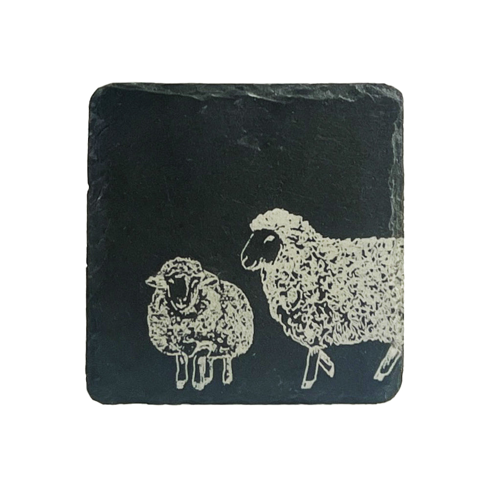 Sheep Single Slate Coaster