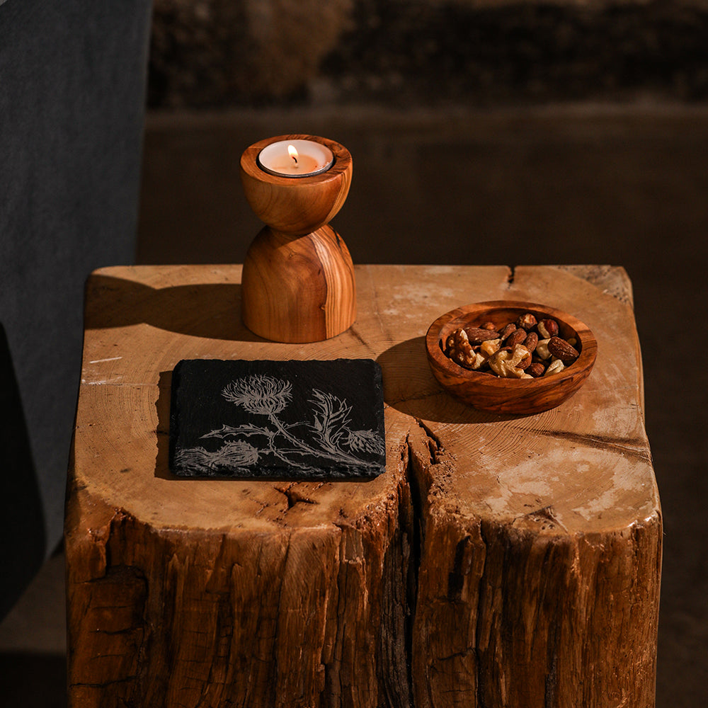 Thistle Trio Single Slate Coaster