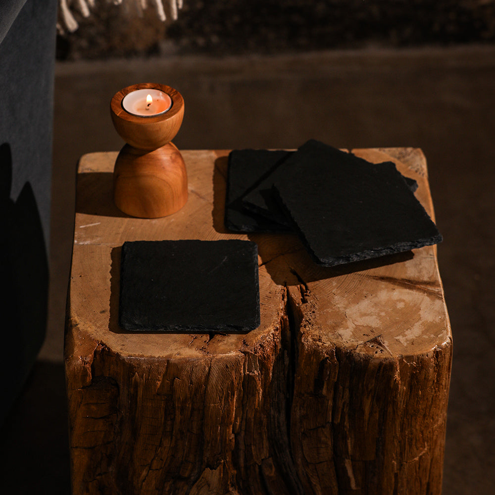 Square Slate Coasters - Set of 4