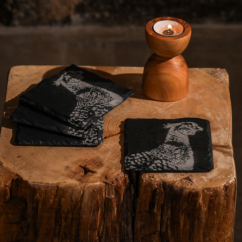 Pheasant Slate Coasters - Set of 4