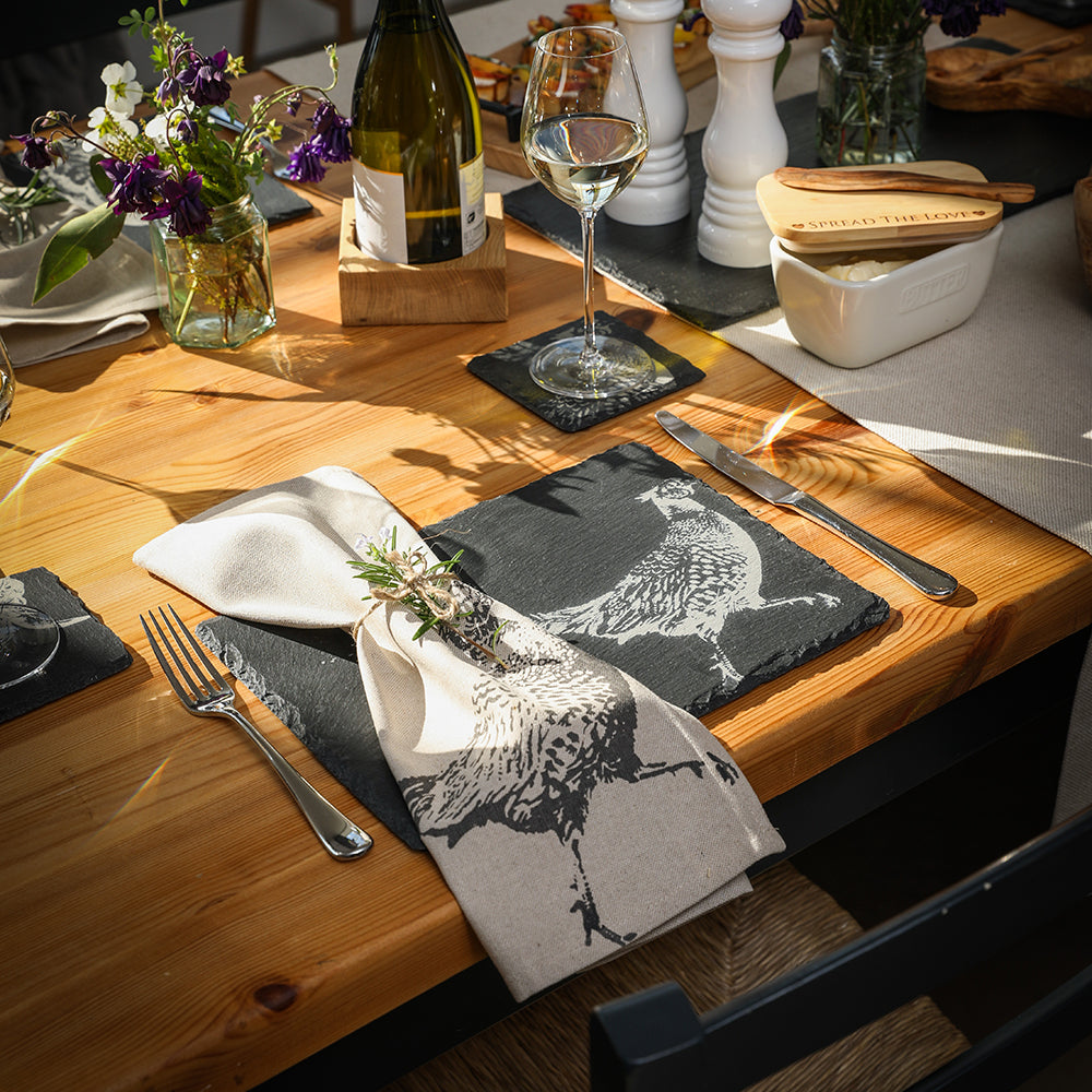 Pheasant Slate Coasters - Set of 4