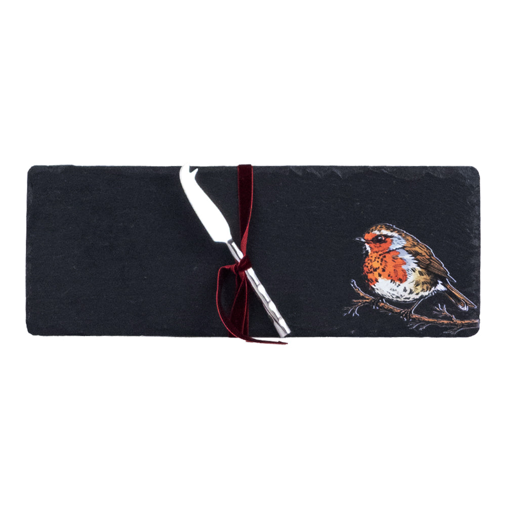 Robin Mini Slate Cheese Board & Knife Set