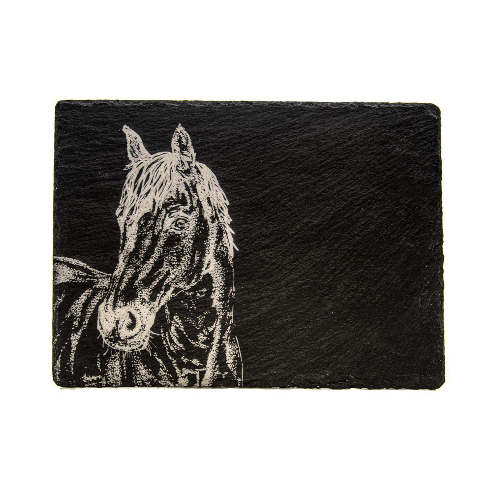 Horse Portrait Slate Cheese Board