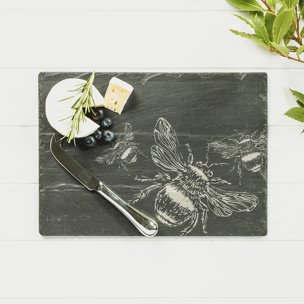 Bee Slate Cheese Board & Knife Set