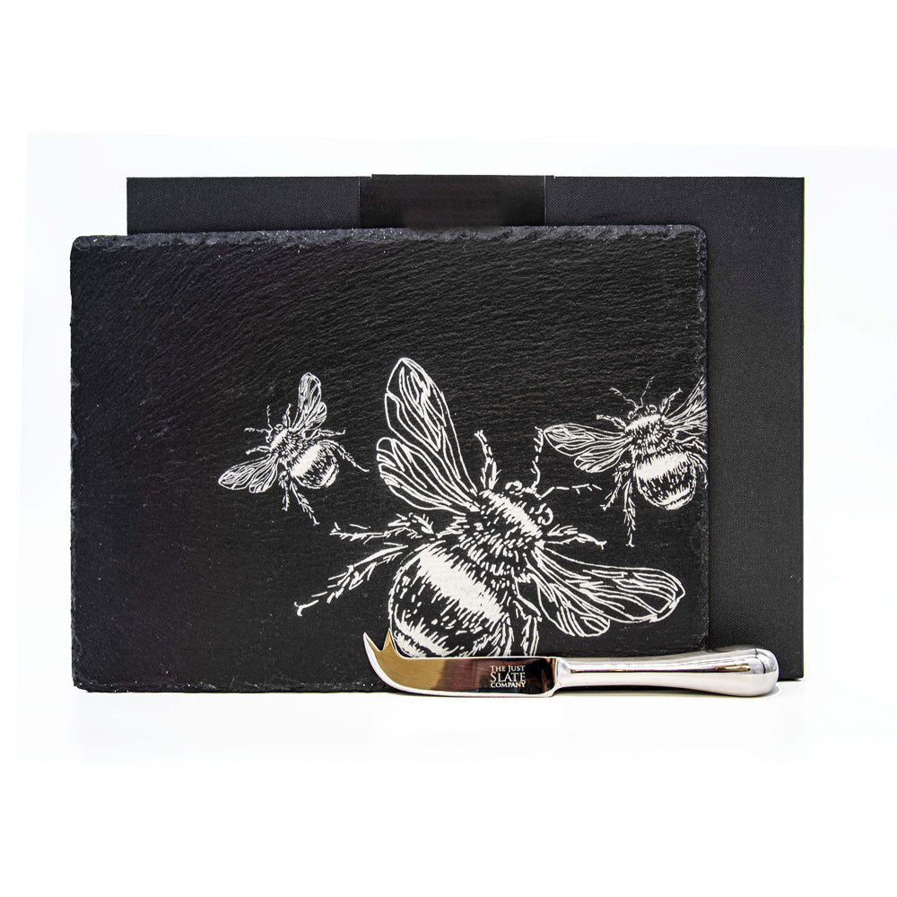 Bee Slate Cheese Board & Knife Set