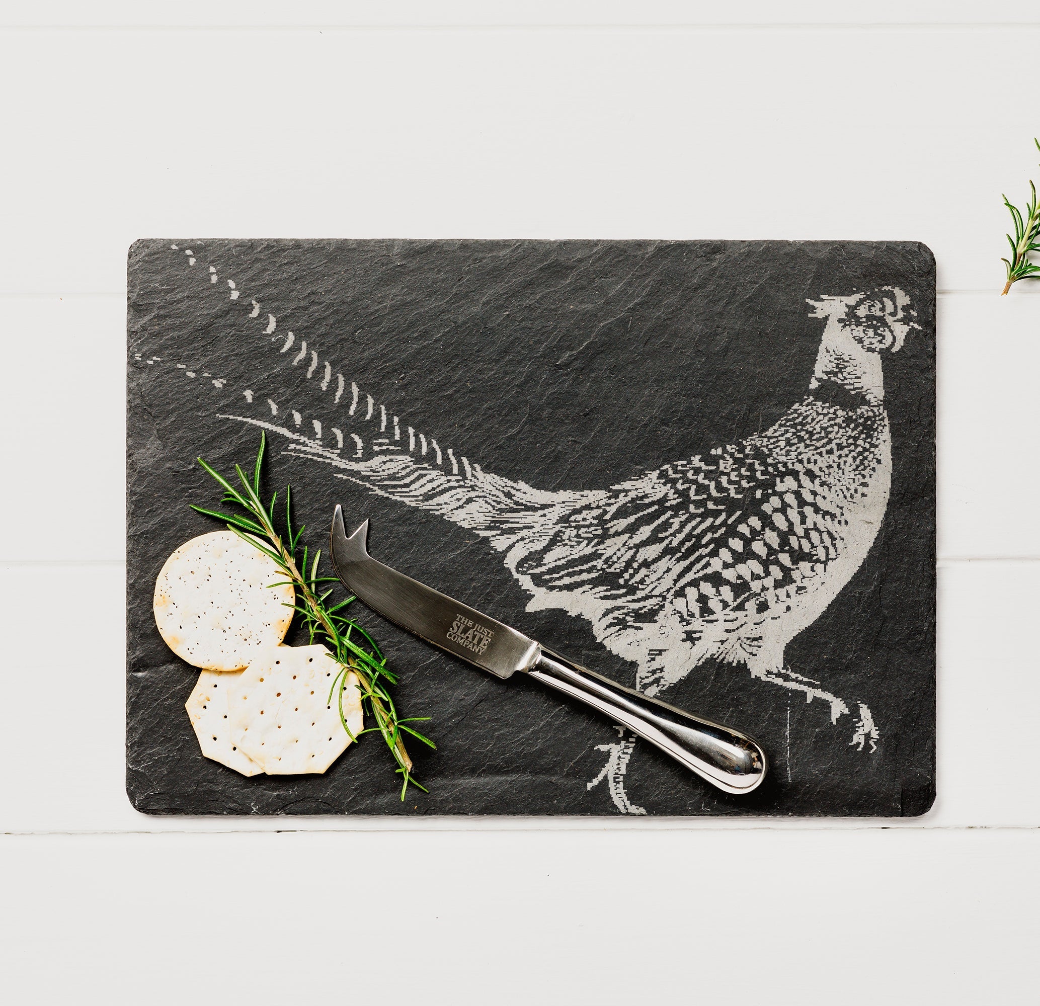 Pheasant Slate Cheese Board & Knife Set