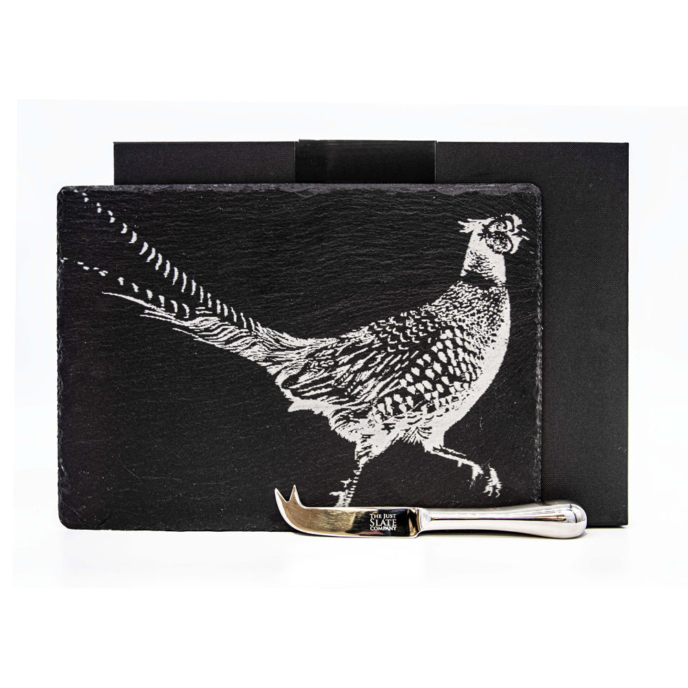 Pheasant Slate Cheese Board & Knife Set