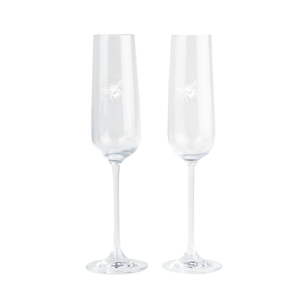 Bee 2 Champagne Flutes