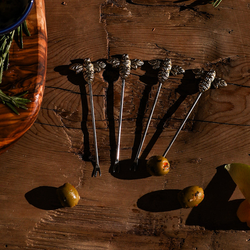 Bee Olive Picks - Set of 4