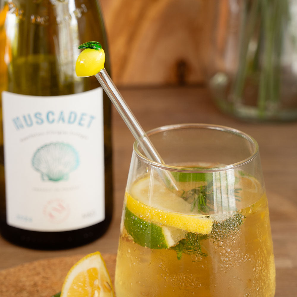 Lemon Glass Drinks Stirrer