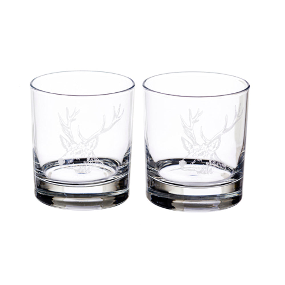 Stag Glass Tumblers - Set of 2