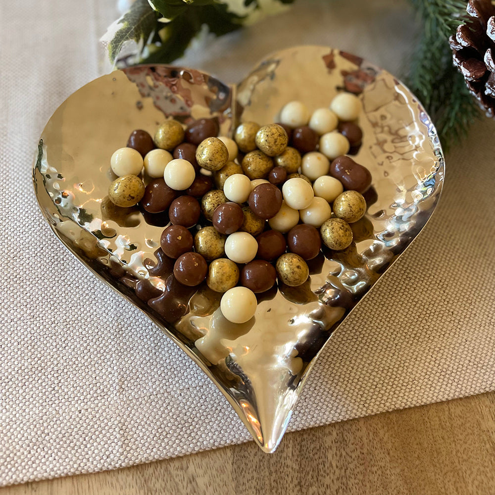 Heart Hand Hammered Dish