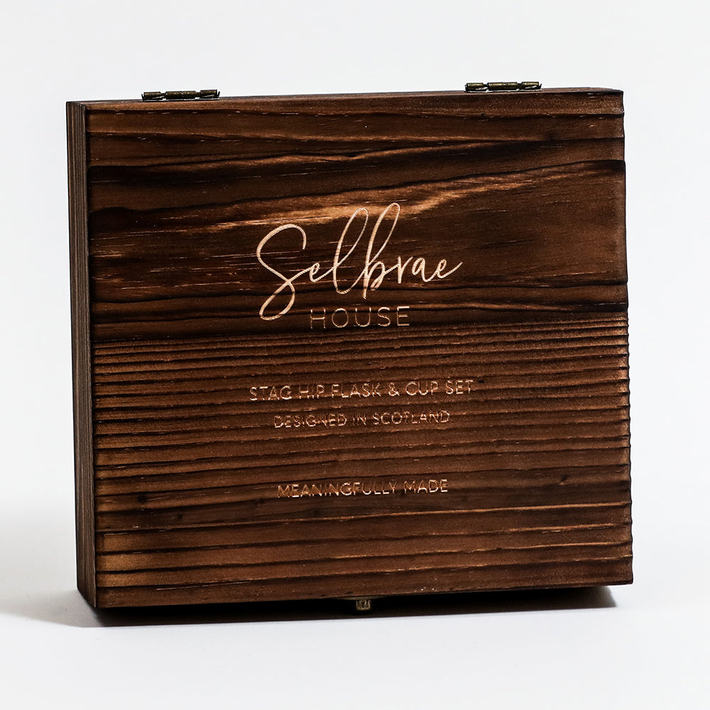 Stag Hip Flask & Cup Set