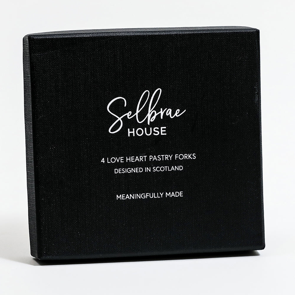 Love Heart Pastry Forks - Set of 4