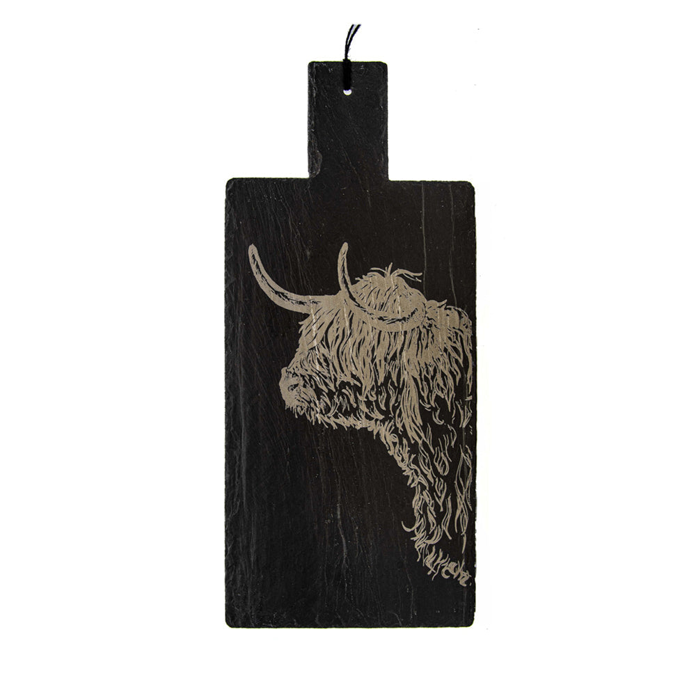 Highland Cow Slate Serving Paddle