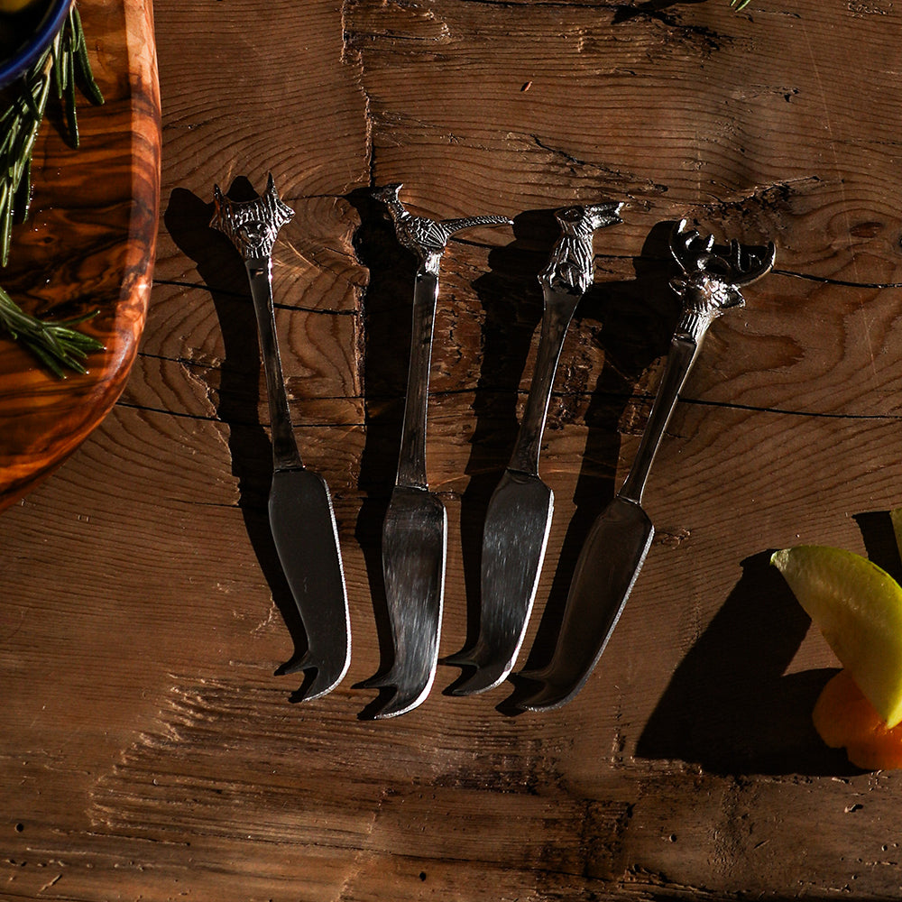 Country Animals Mini Cheese Knives - Set of 4
