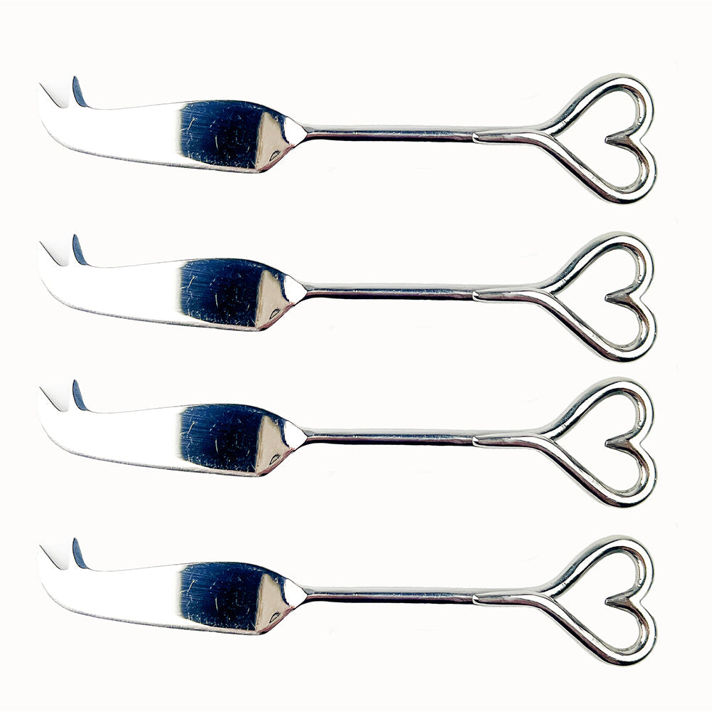 Love Heart Mini Cheese Knives - Set of 4