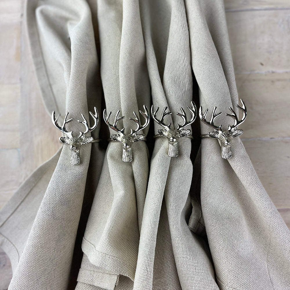 Stag Napkin Rings - Set of 4
