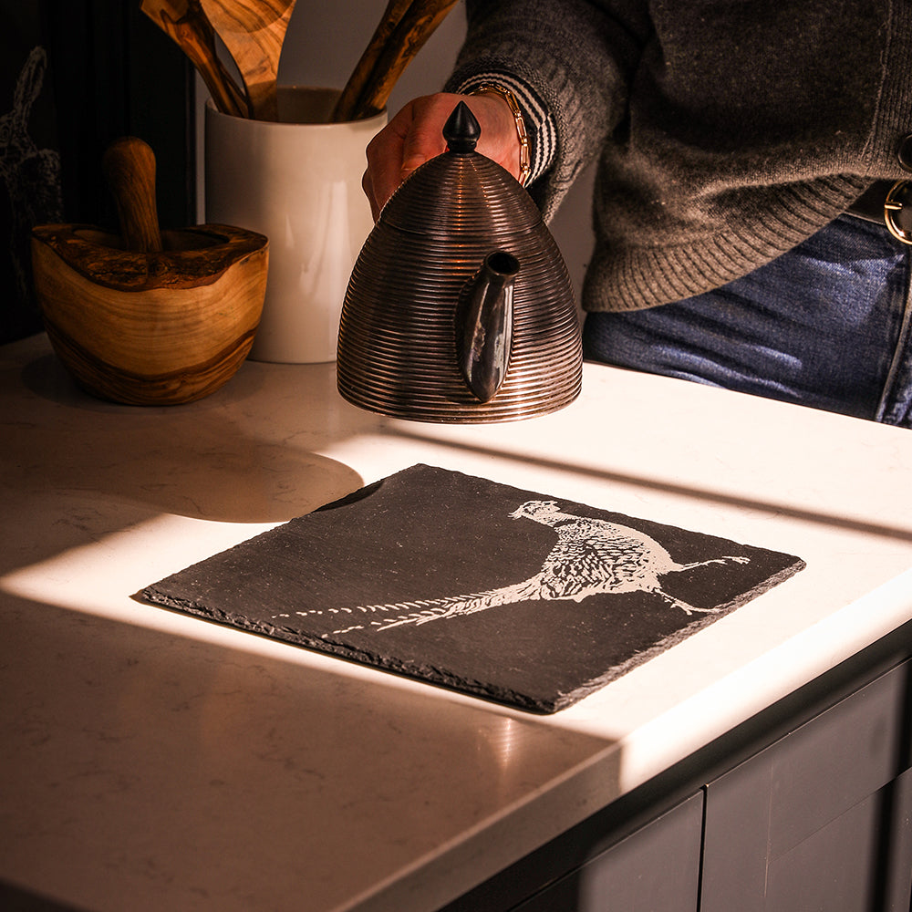 Pheasant Slate Pot Stand