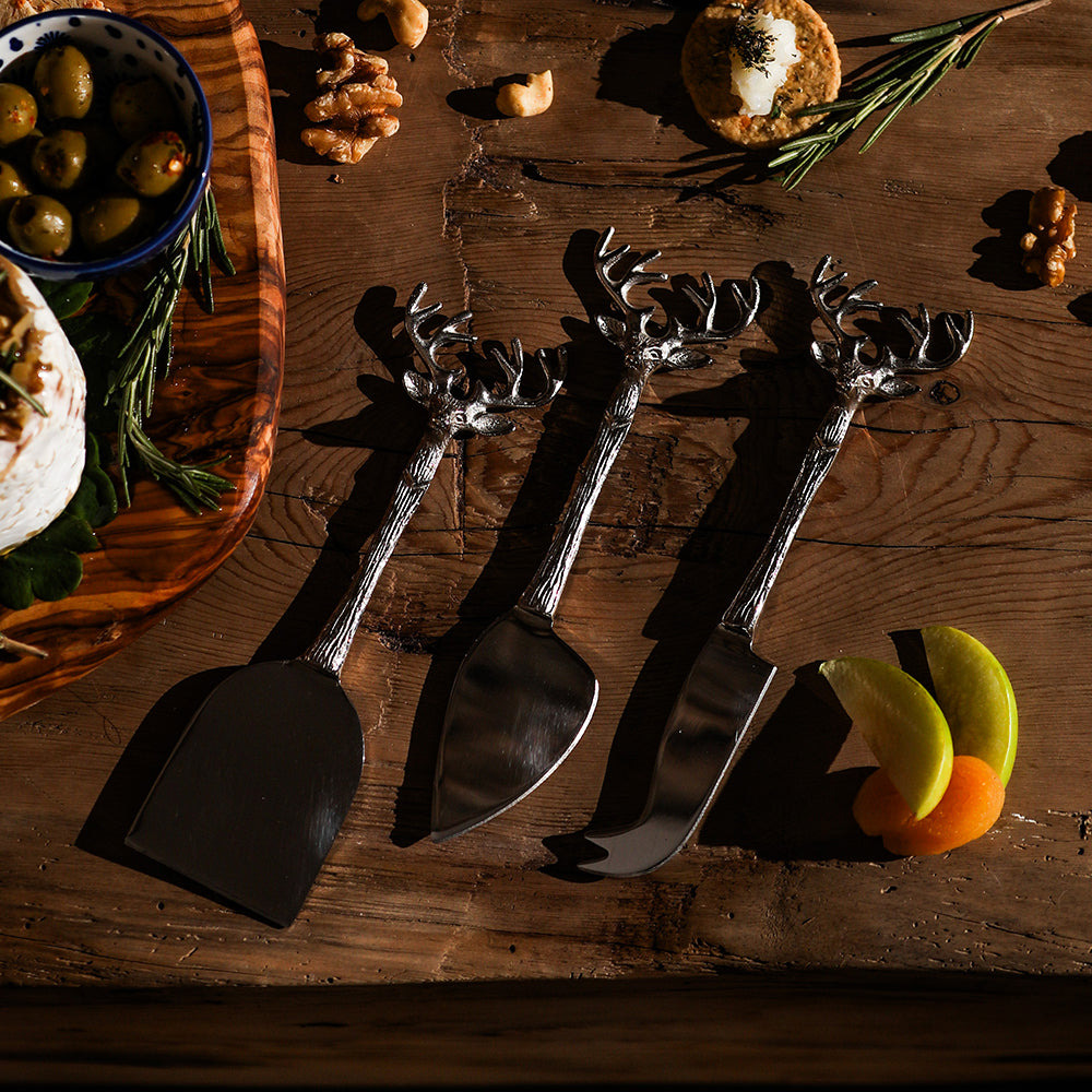 Stag Cheese Knives - Set of 3