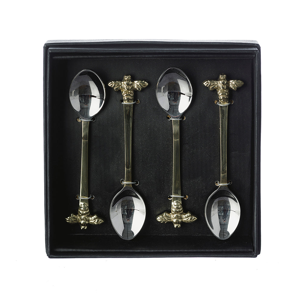 Gold Bee Spoons - Set of 4