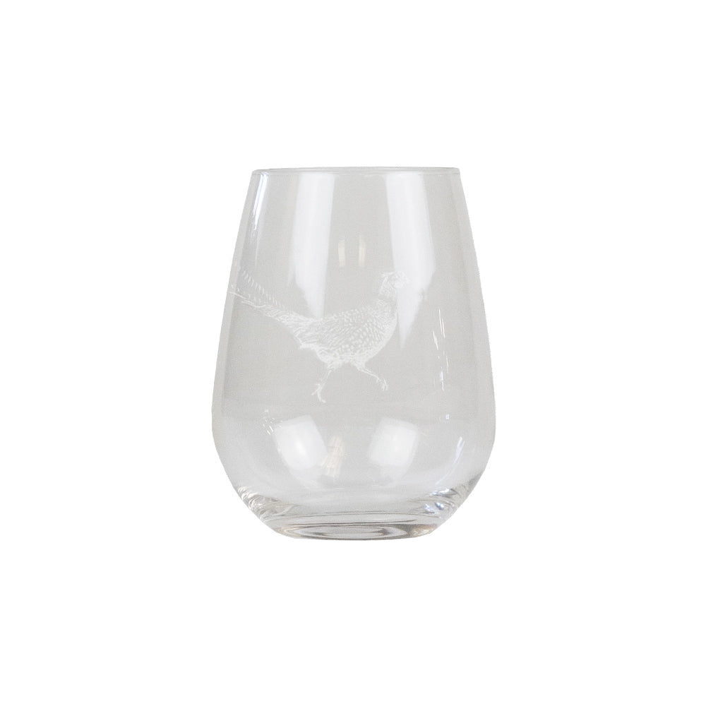 Pheasant Stemless Glass