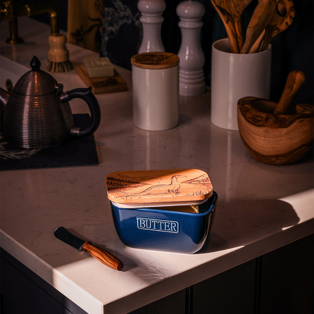 Nessie Blue Butter Dish