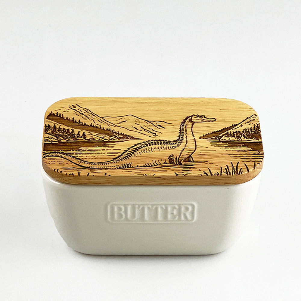 Nessie White Butter Dish