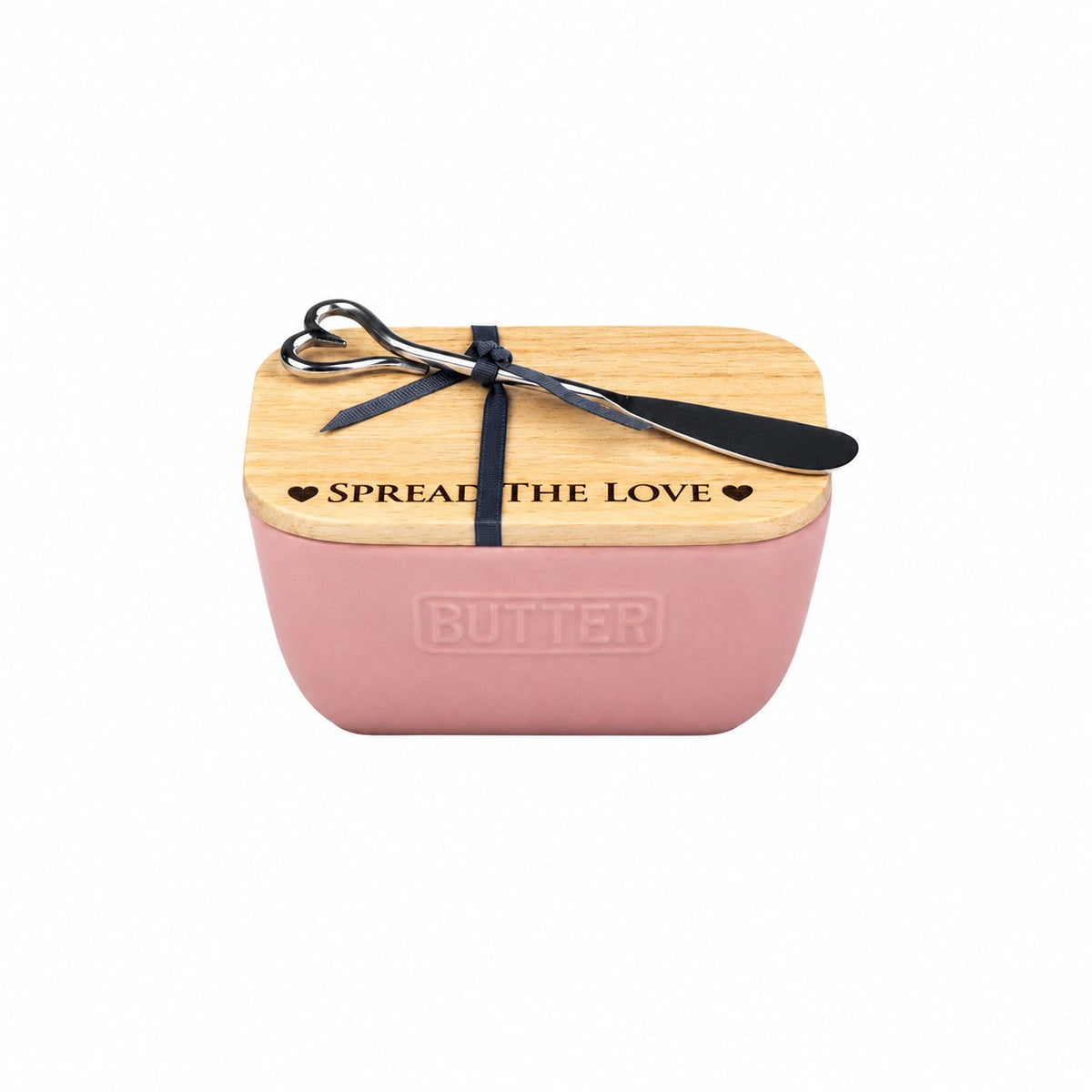 Pink Butter Dish & Knife Set - Spread The Love