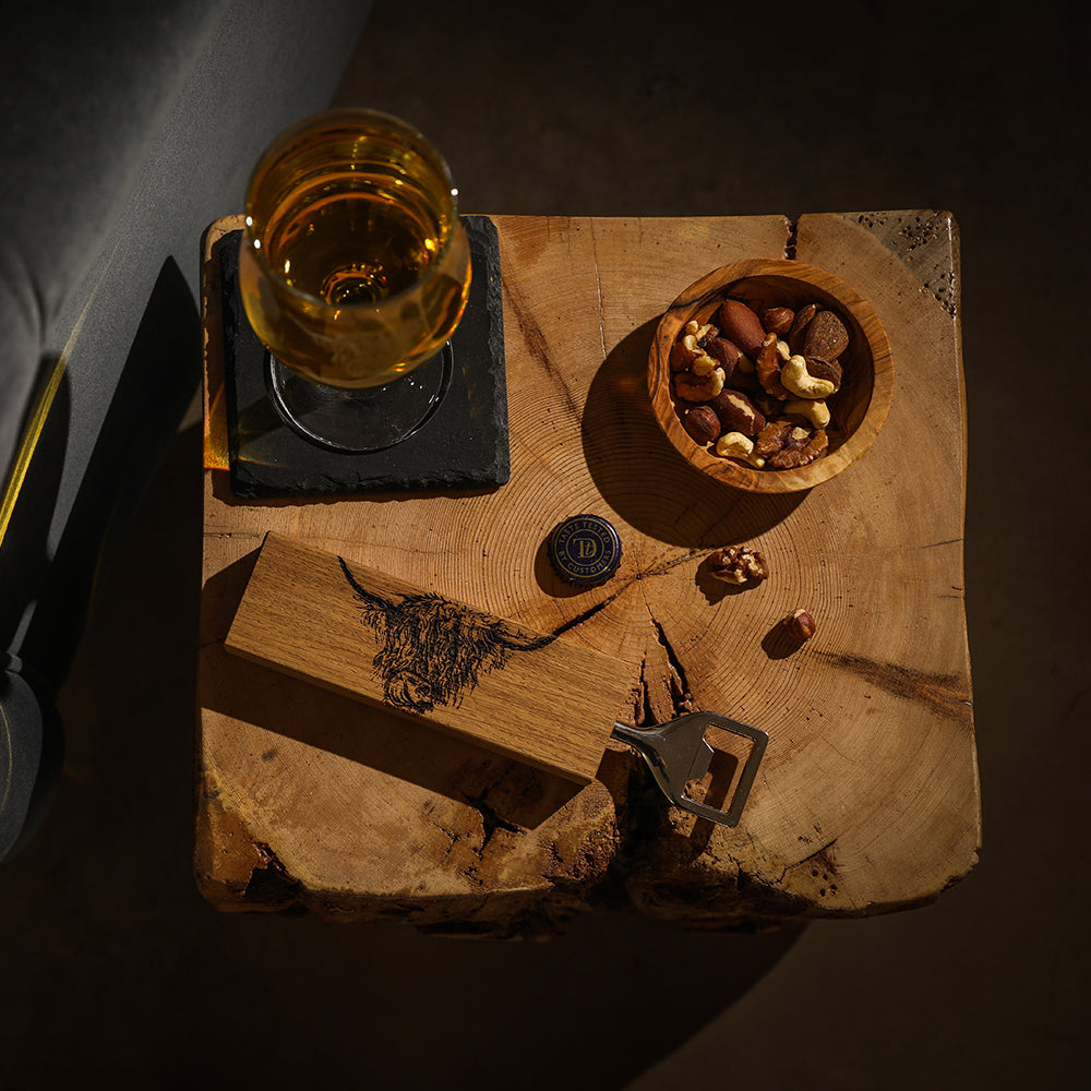 Highland Cow Oak Bottle Opener