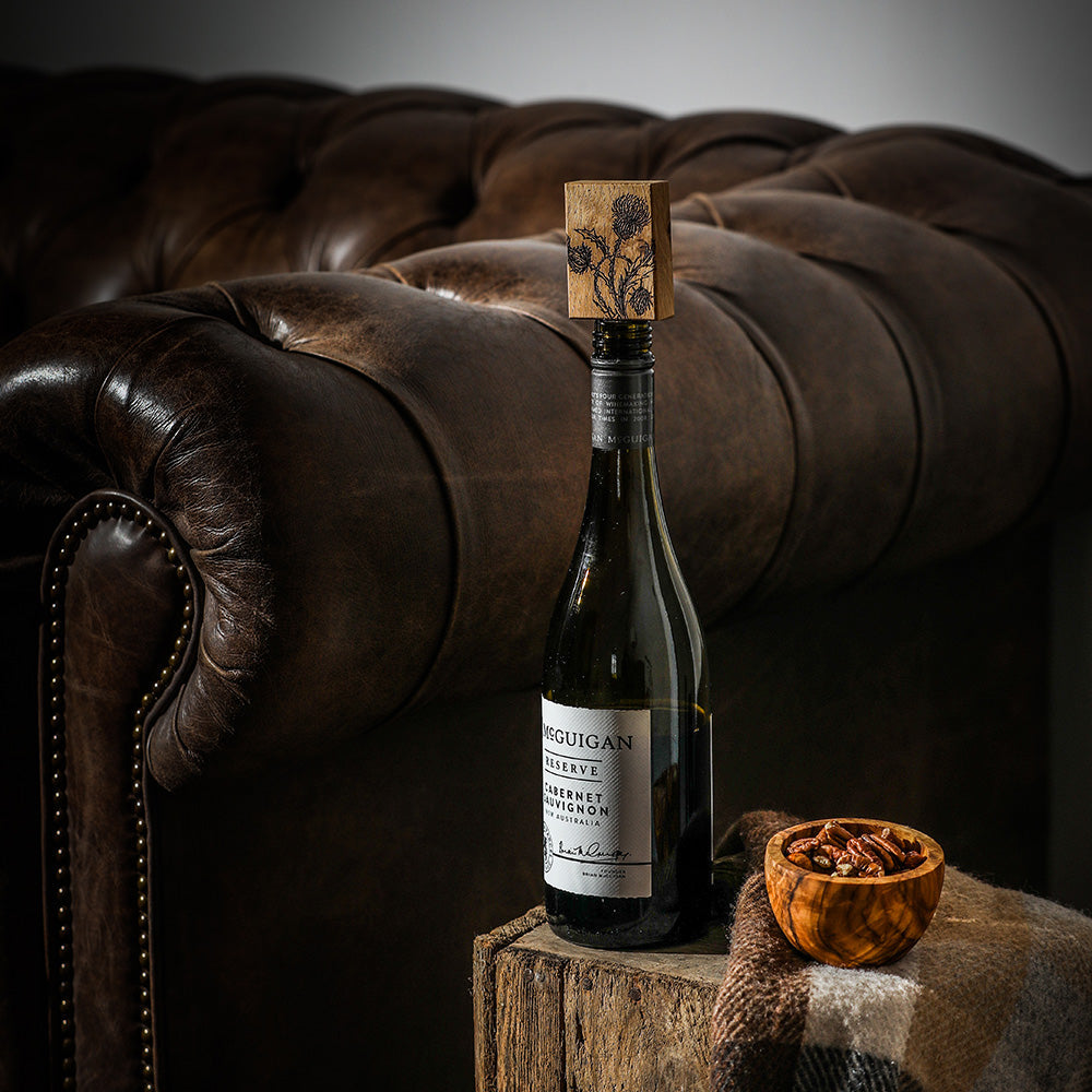 Thistle Trio Oak Bottle Stopper