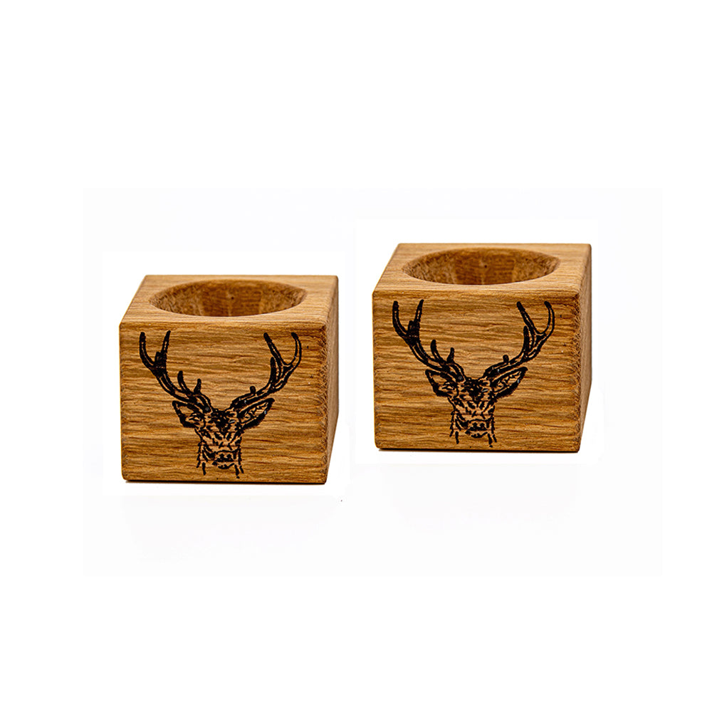 Stag Prince Oak Egg Cups - Set of 2