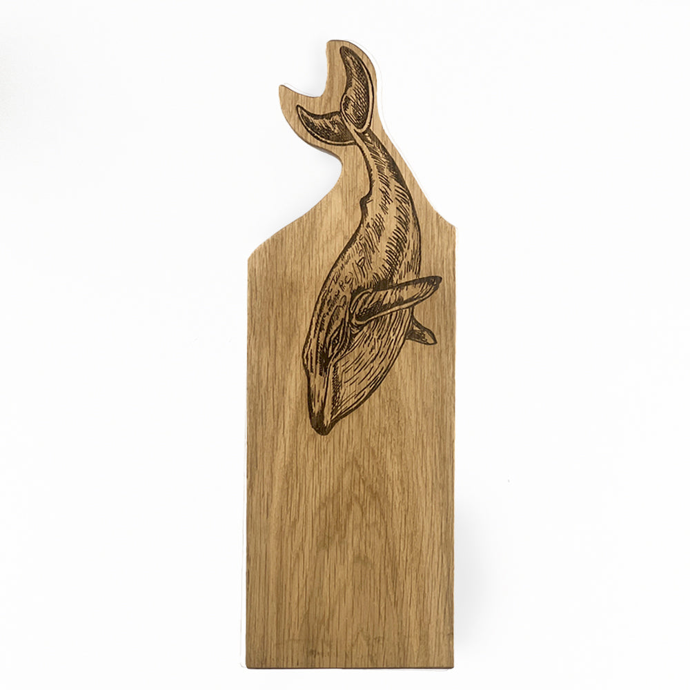 Whale Framed Oak Serving Board - Medium