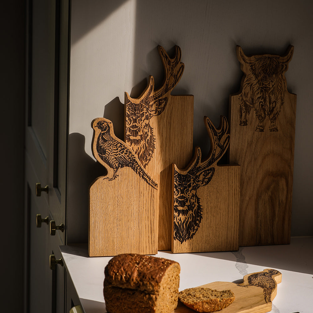 Pheasant Framed Oak Serving Board - Small