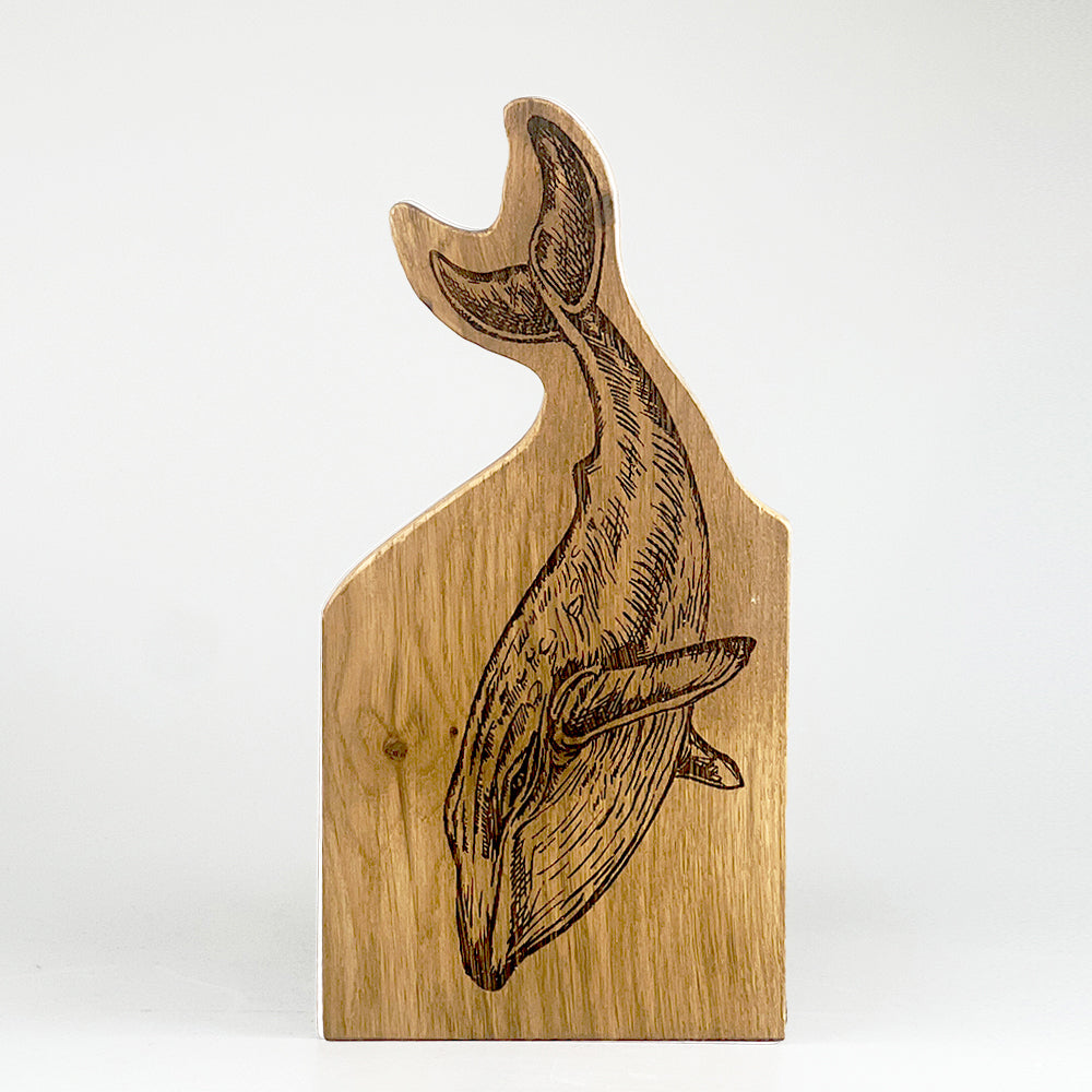 Whale Framed Oak Serving Board - Small