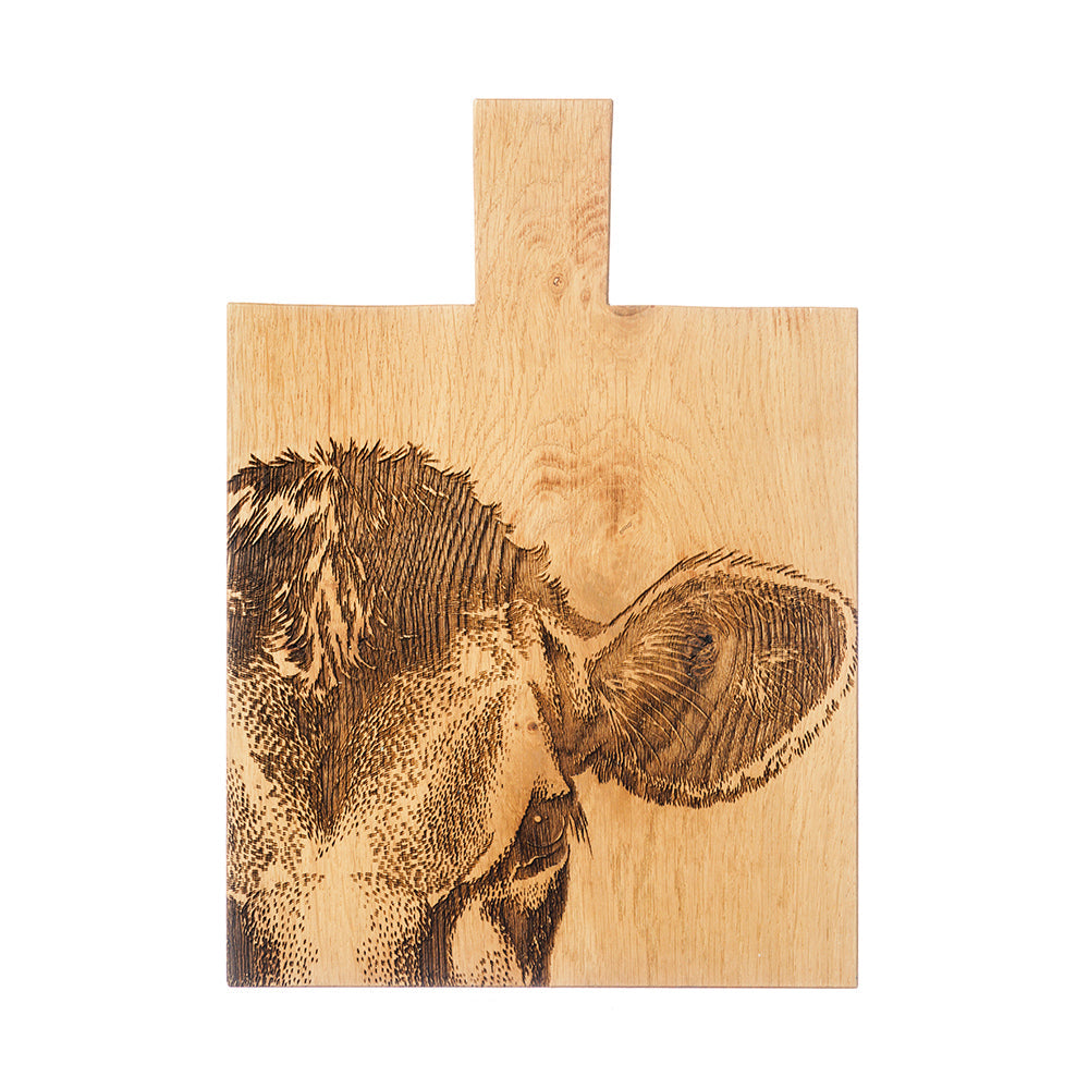 Jersey Cow Oak Paddle - Medium