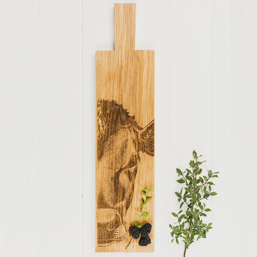 Jersey Cow Oak Paddle - Long