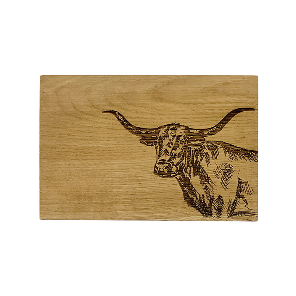 Texas Longhorn Oak Serving & Cheese Board