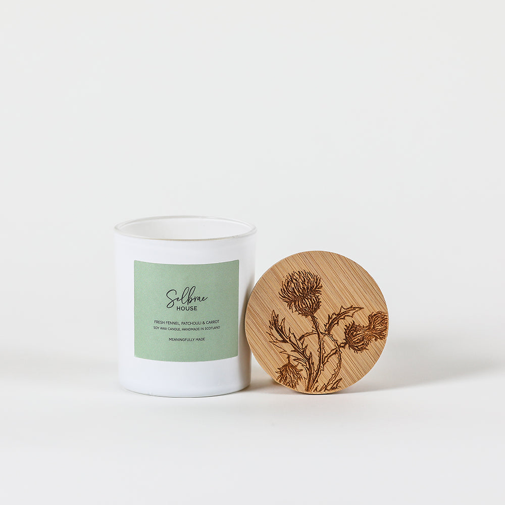Thistle Trio Fresh Fennel, Patchouli & Carrot Candle