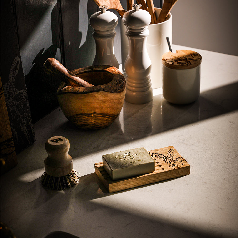 Hare Oak Soap Dish & Soap Set